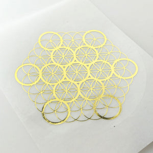 Sacred Geometry Gold on Transparent Stickers