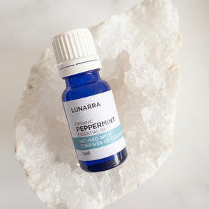 Organic Peppermint Essential Oil Infused with the Energies of Fluorite 15ml