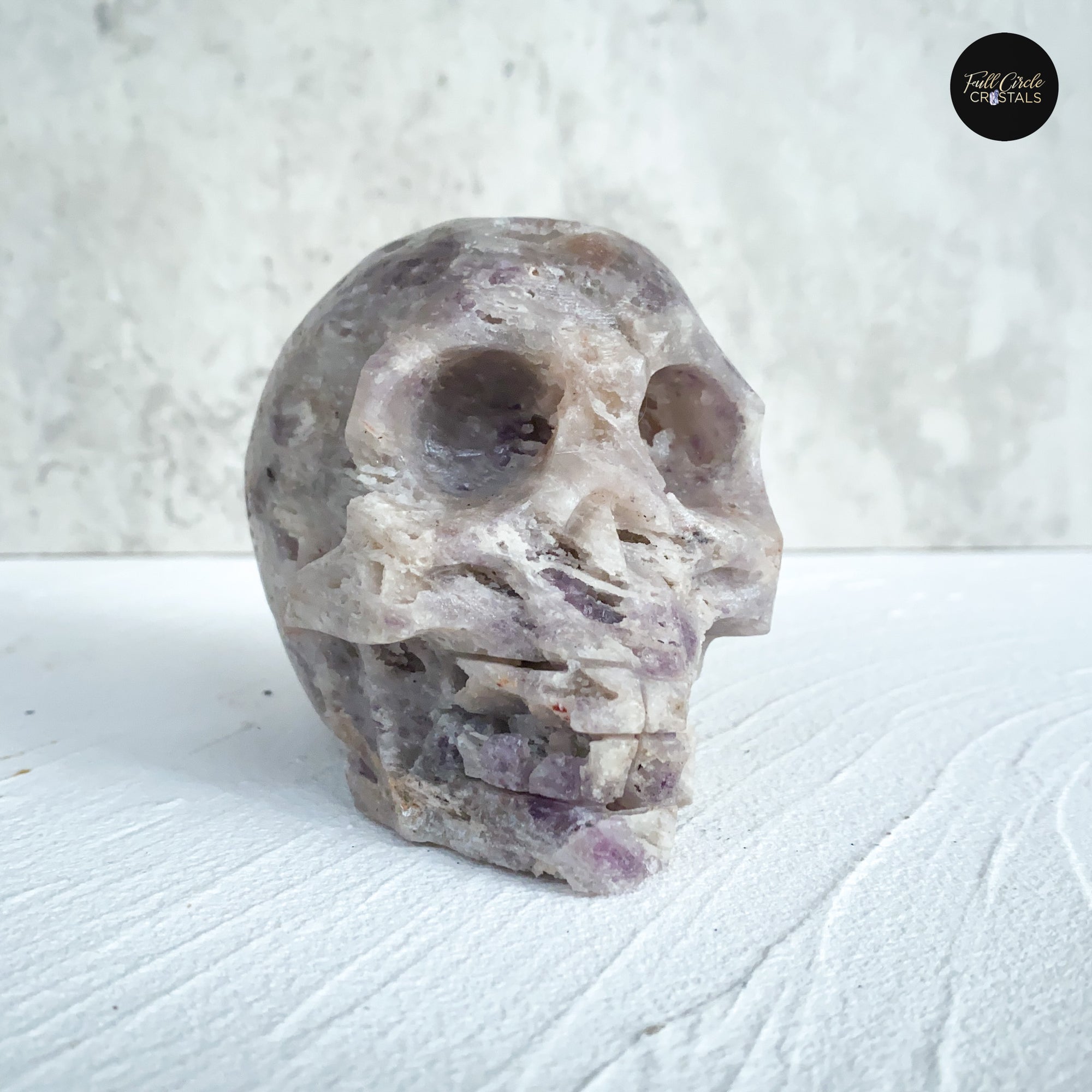 Sphalerite Skull (Lilac Tan with Druzy Base)- Grounding High Vibrations • Wisdom